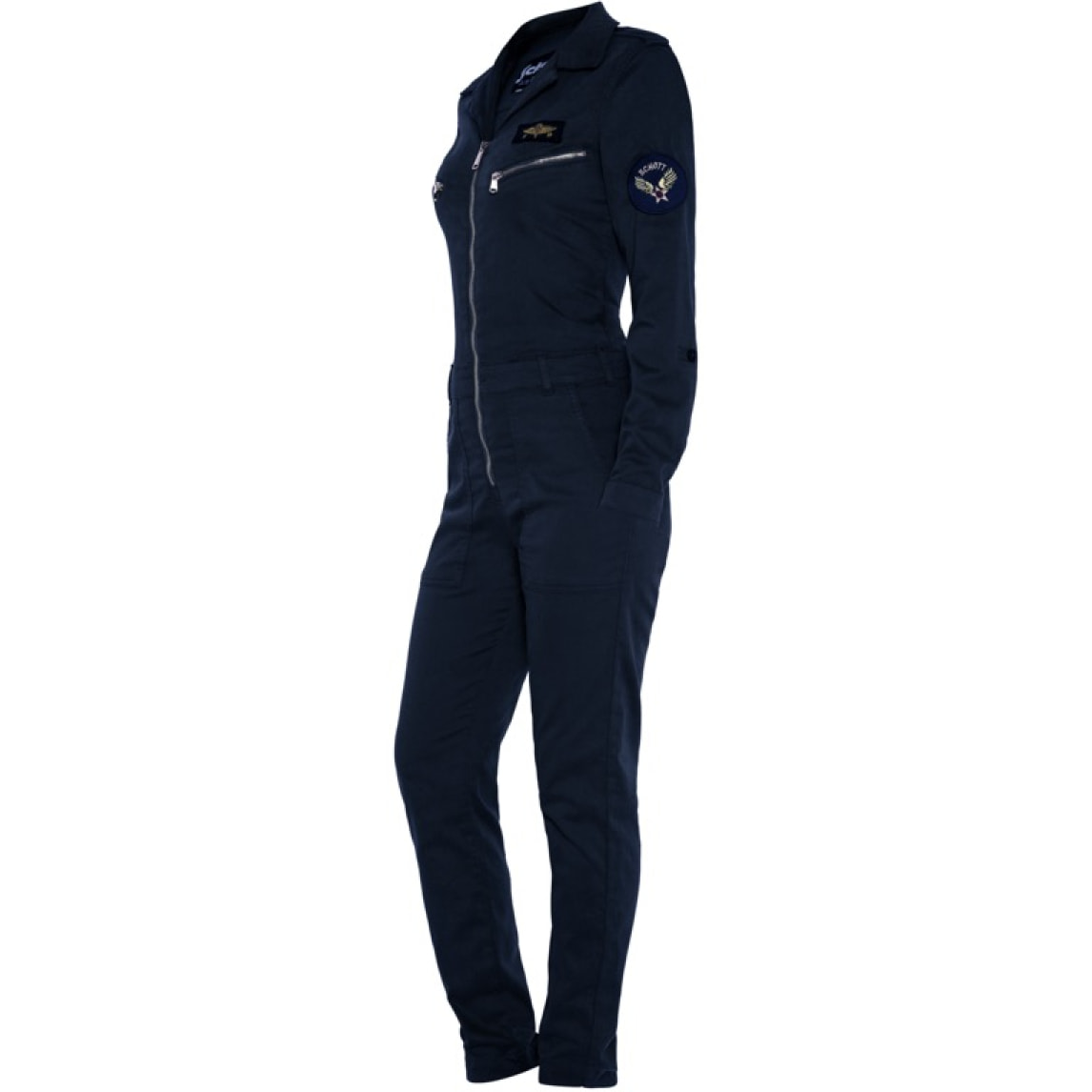 TRJUMP21W LIGHT PILOT JUMPSUIT WITH MILITARY BADGES IN TENCEL 63% COTTON 18% TENCEL 15% POLYESTER 4% ELASTANE Blu