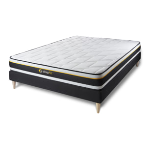 Ensemble matelas SOFT + sommier kit noir