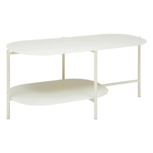 Table basse "Haja" en métal 100x50cm blanc