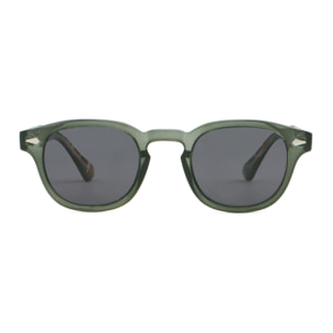 Gafas de sol OCEAN HAMPTON - Azul oscuro / Gris transparente con patillas en carey y lente ahumada