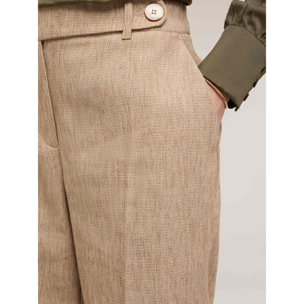 Motivi - Pantaloni palazzo misto lino - Beige