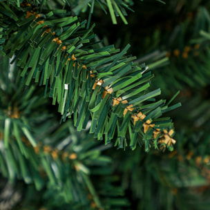 Sapin de Noël artificiel 180 cm slim avec support en acier pliable, 479 branches épines, décoration de Noël effet réaliste, vert