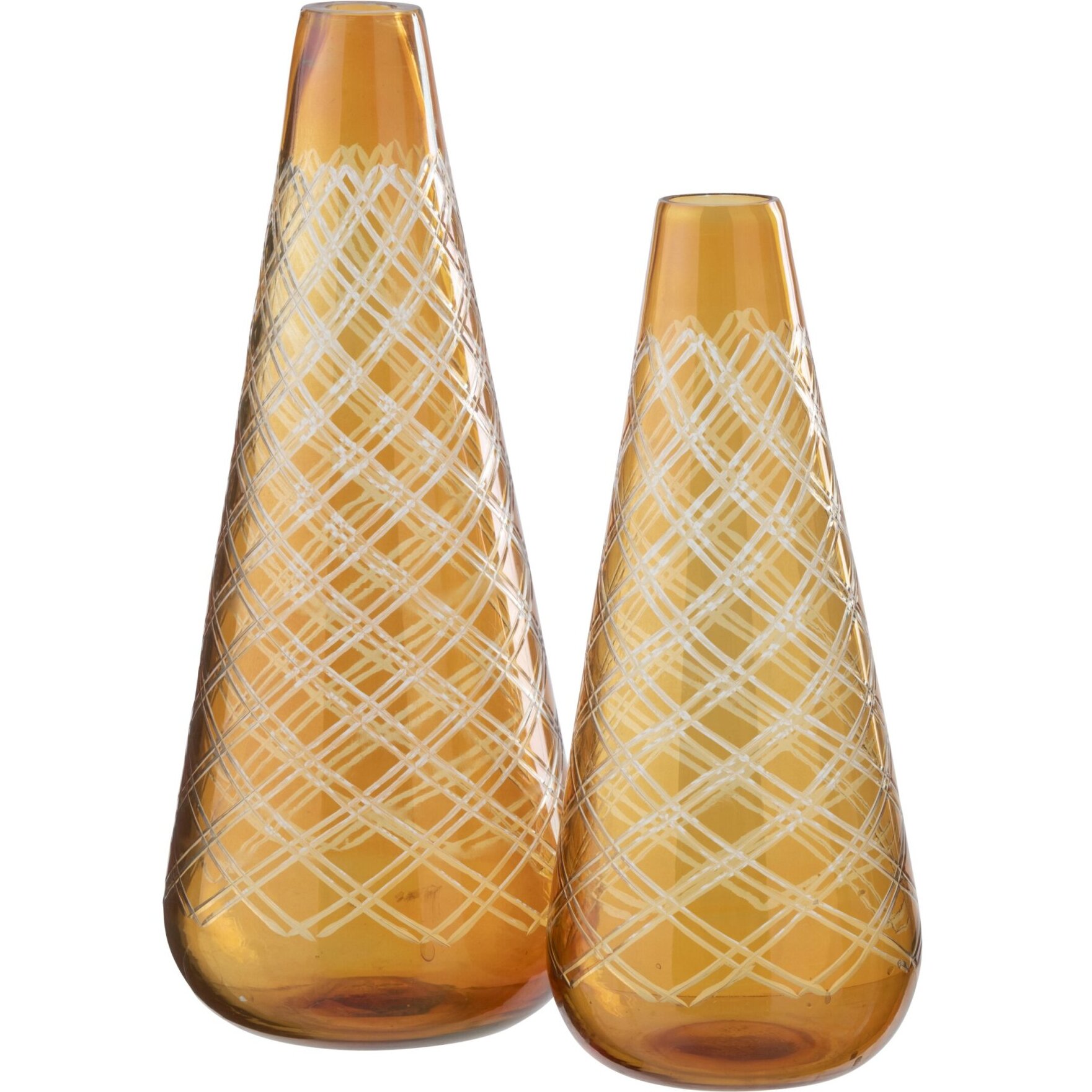 J-Line Vase - verre - doré - large