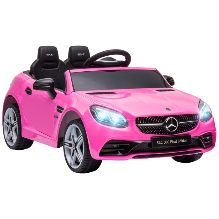 Coche Eléctrico Mercedes SLC 300 12V para Niños 3-6 Años Mando a Distancia Rosa