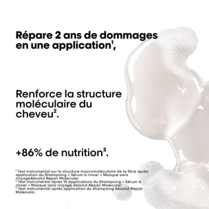 Série Expert Absolut Repair Molecular - Recharge Shampoing réparateur pour tous types de cheveux abîmés