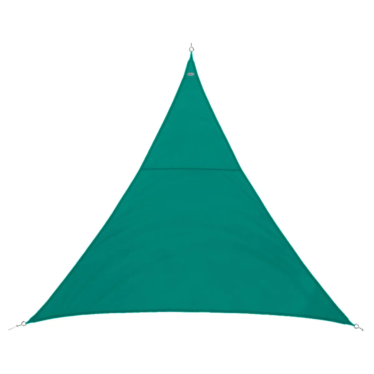 Voile d'ombrage triangulaire "Curacao" émeraude 4x4x4m en polyester