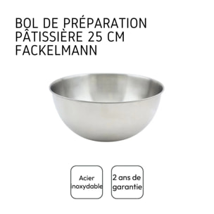 Bol à mixer en inox de 25 cm de diamètre Fackelmann Basic