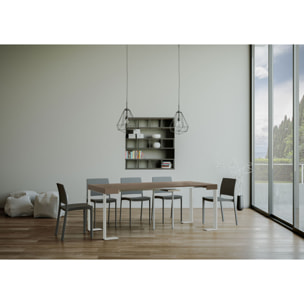 Consolle allungabile 90x40/300 cm Tecno Tortora telaio Bianco