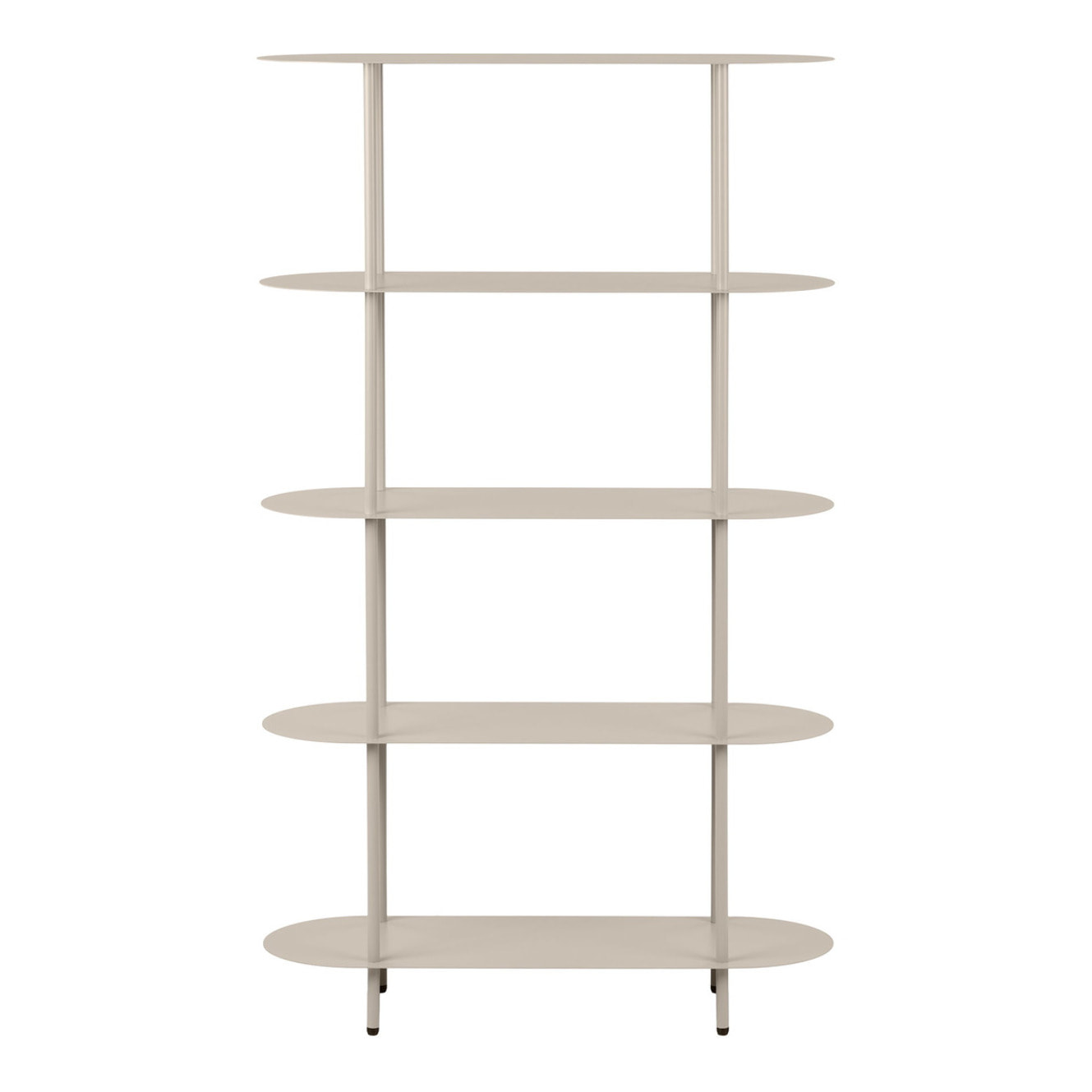 Libreria Rieti a 5 ripiani in metallo sabbia 90×31×150 cm