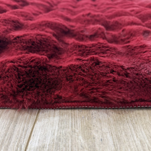 BUBBLE - Tapis doux rouge