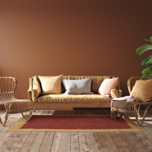 Tapis Jute Coton Terracotta 120x170cm