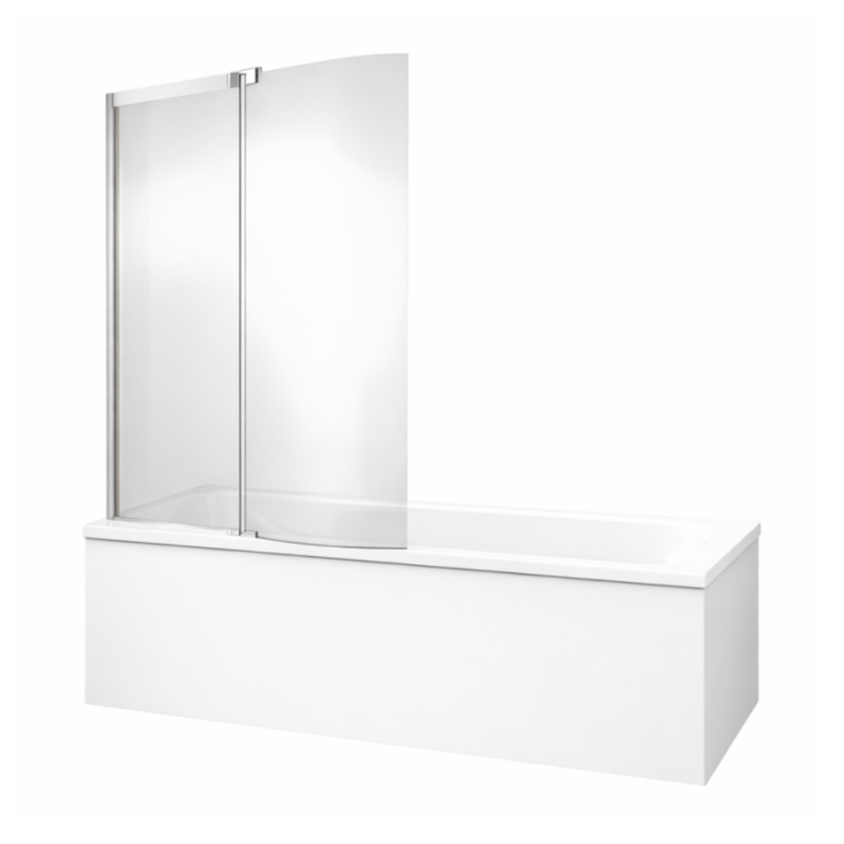 Tablier bain compatible toutes baignoires rectangulaires, installation angle, 180x90x60cm, Blanc + Pare bain Malice Jacob Delafon