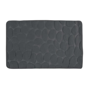 Tapis de bain Microfibre PEBBLE Gris foncé MSV