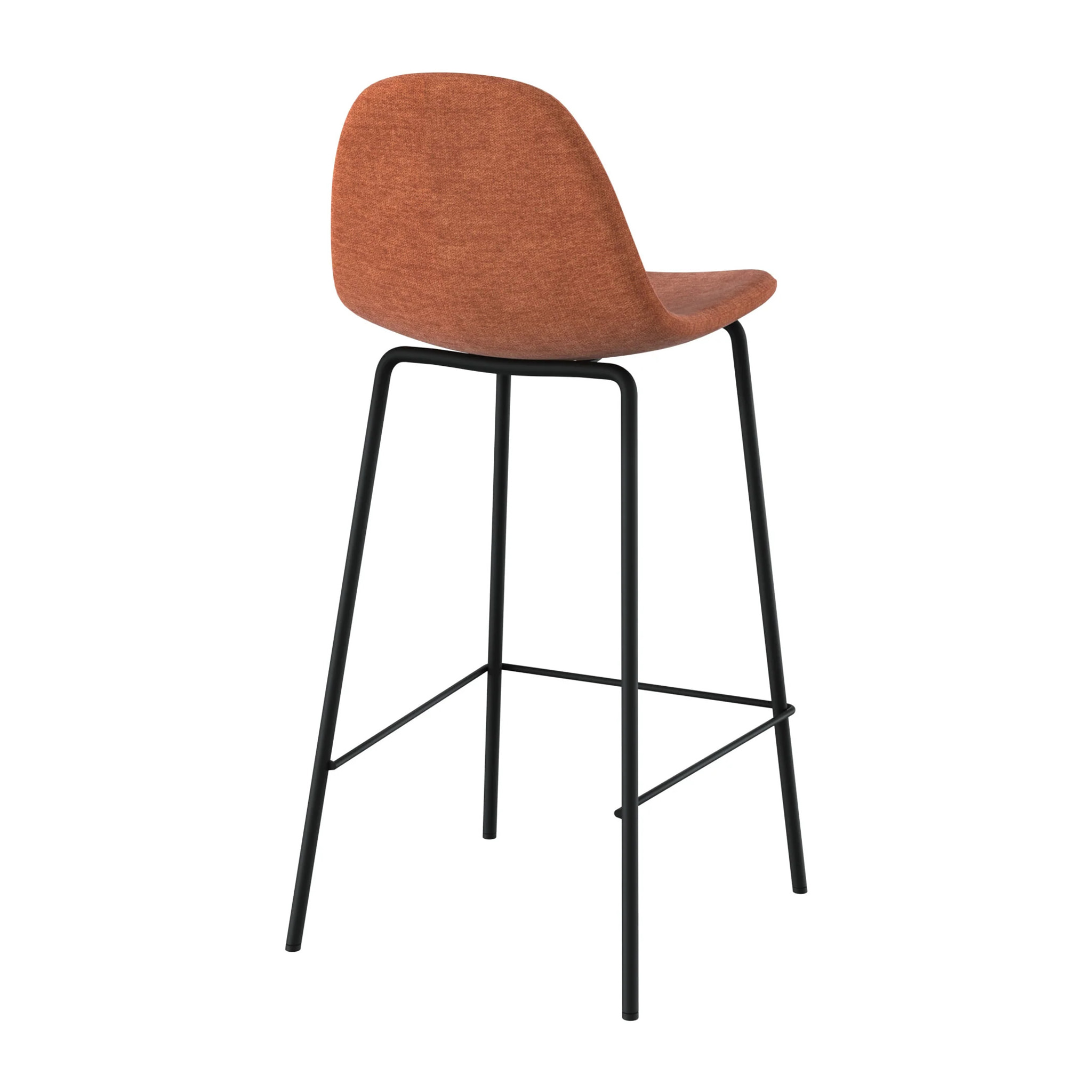 Lot de 2 chaises pour îlot central en tissu terracotta 65,5 cm - Henrik