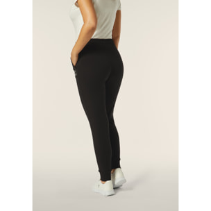 Pantalone donna slim fit con tasche applicate e maxi polsini