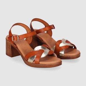 Sandalias de Piel - Multi-Cuero - Tacón: 5 cm