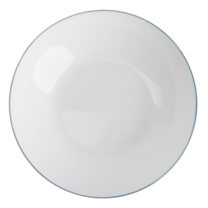 Juego de Vajilla Blanco con borde azul San Ignacio