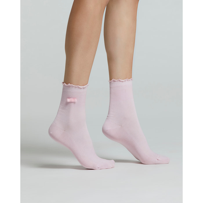 CALZA COTONE SOFORA CON FIOCCO