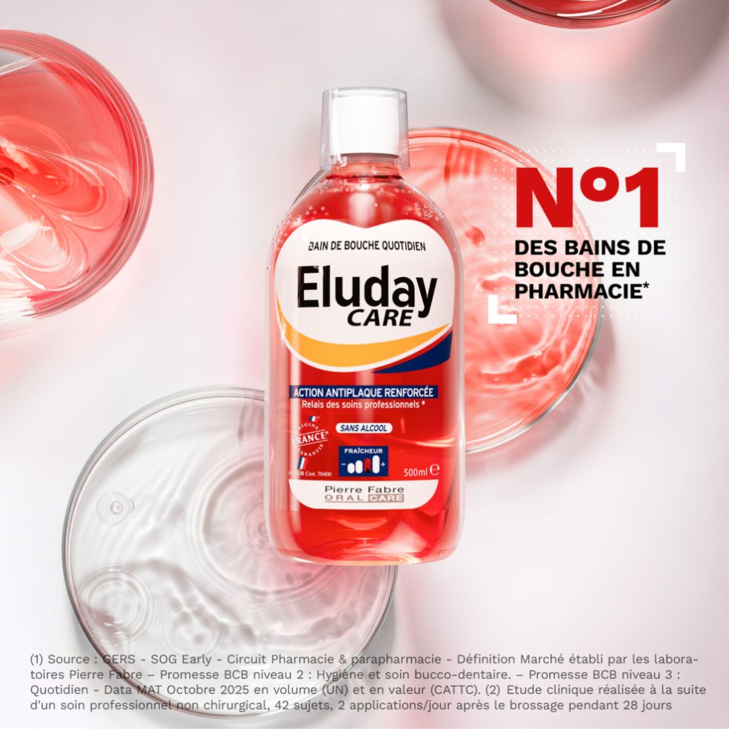 Eluday Care - Bain de Bouche Quotidien Antiplaque 500ml