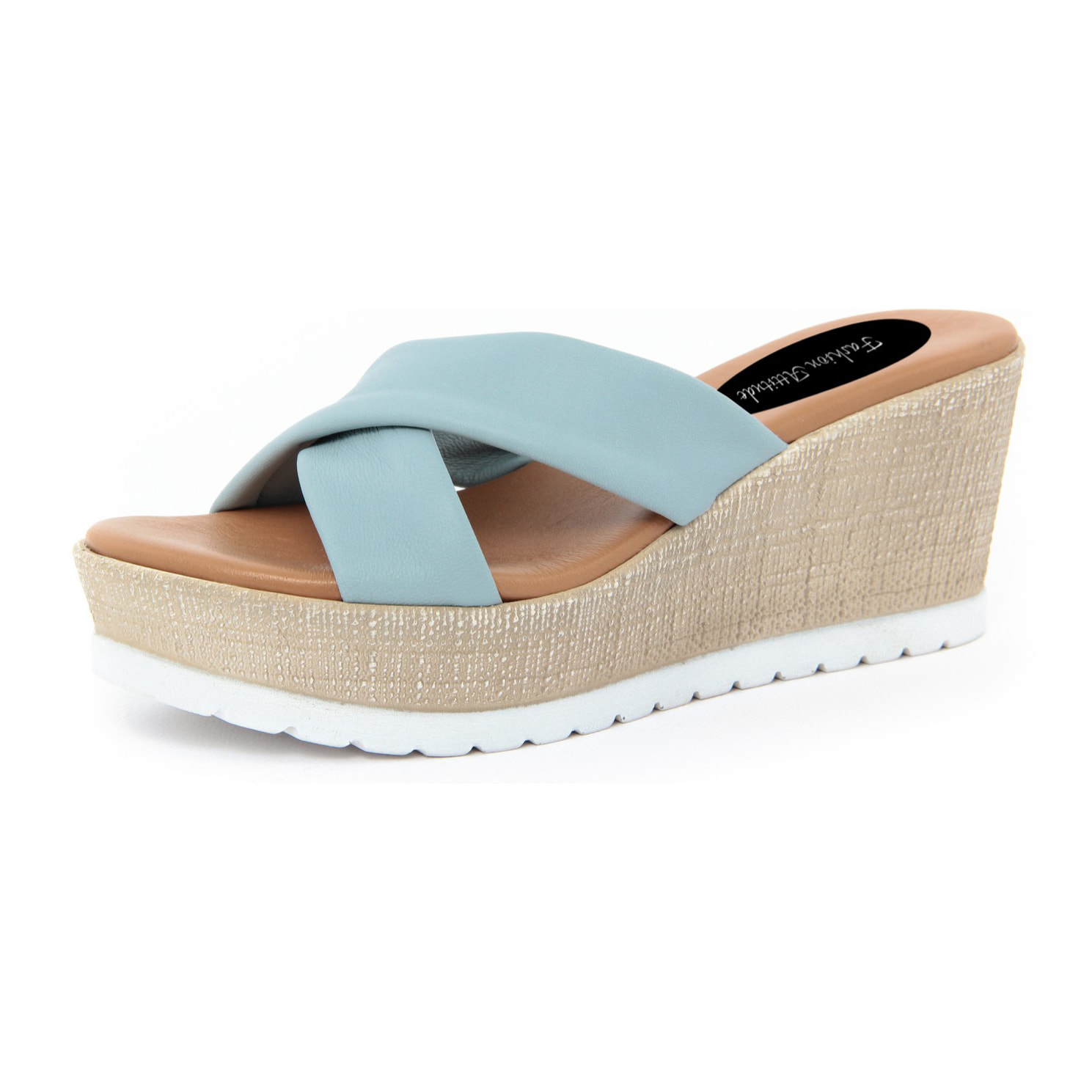 Sandalo con zeppa Donna colore Blu