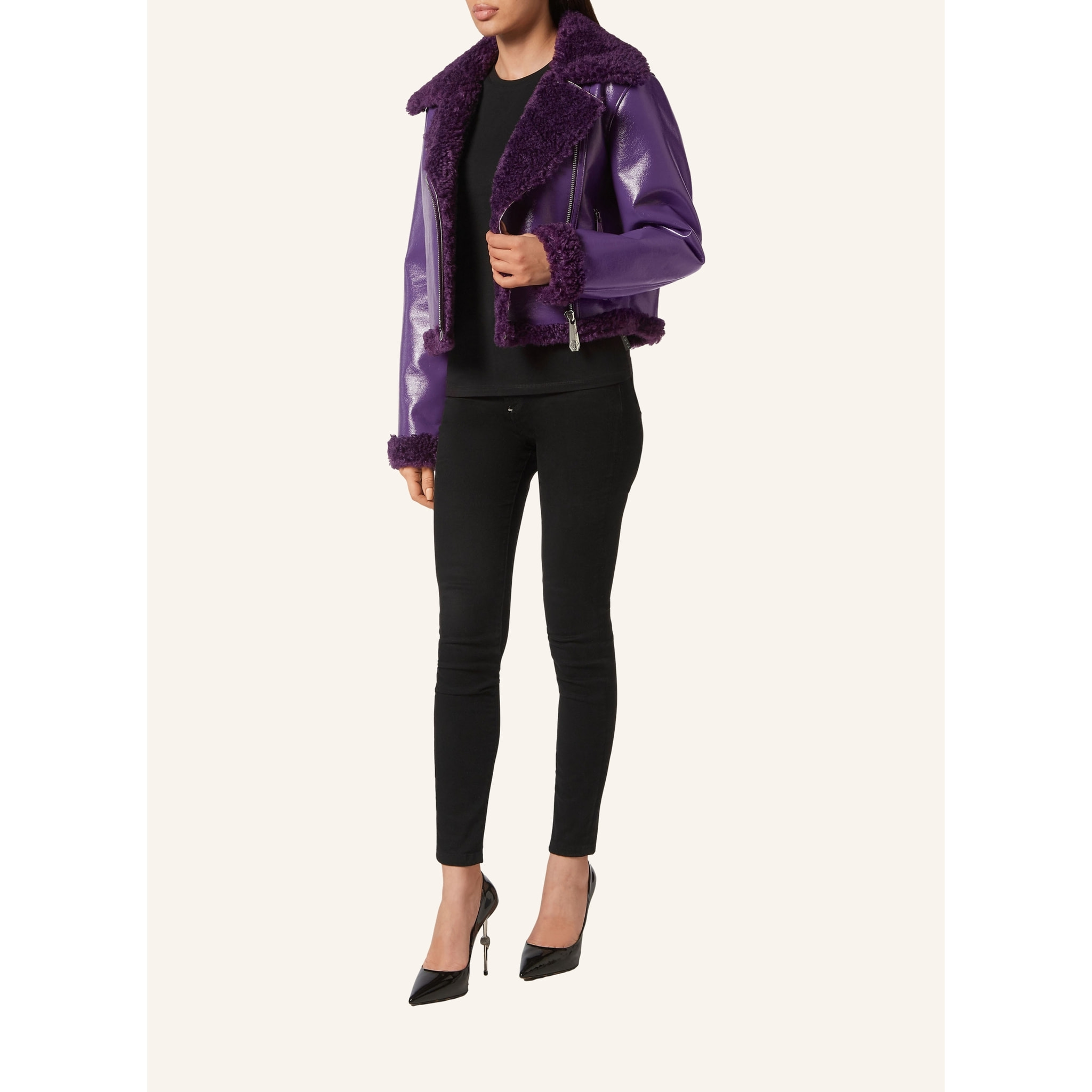 PHILIPP PLEIN Biker Jacket SKULL&BONES