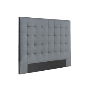 Tête de lit capitonnée gris foncé L160 cm HALCIONA