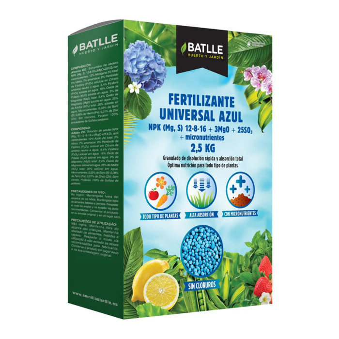 Fertilizante Universal Azul Batlle 2,5 kg