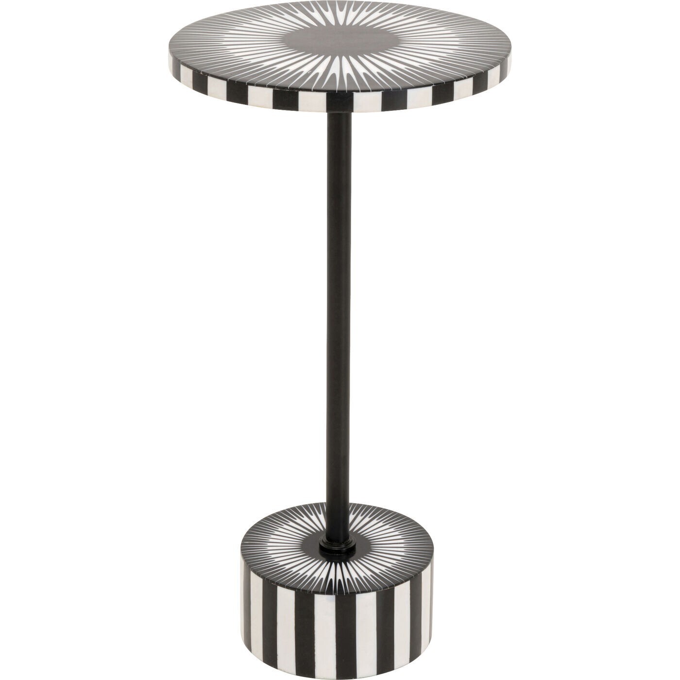 Table d'appoint Iris 25cm noire et blanche Kare Design