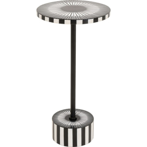 Table d'appoint Iris 25cm noire et blanche Kare Design