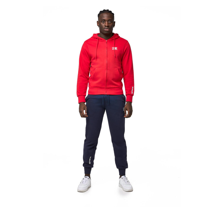 Tuta da uomo con Felpe con cappuccio e zip e pantalone non Felpeta Leone Basic