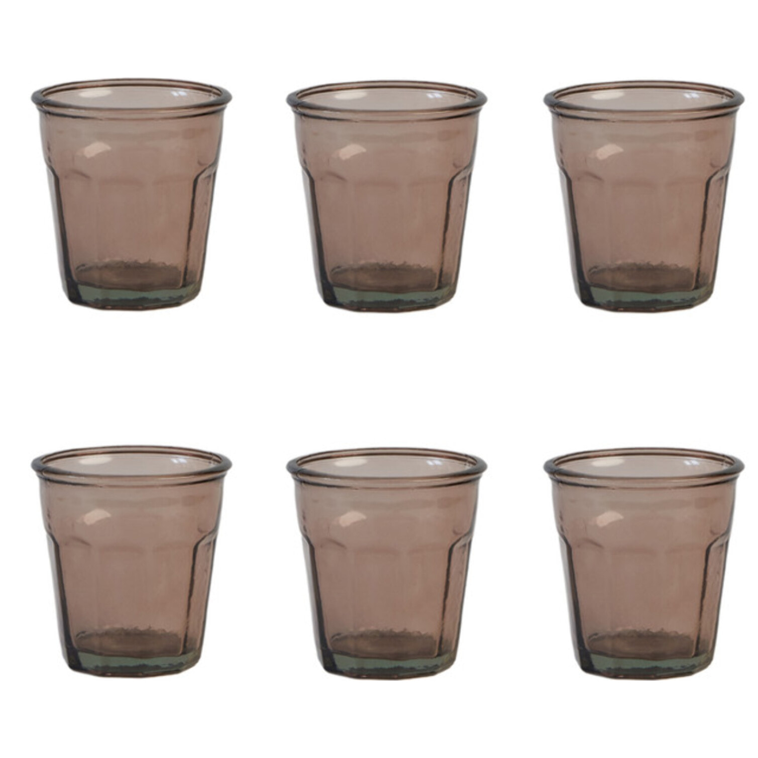 Set 6 bicchieri da acqua in vetro riciclato Lab 2.0
