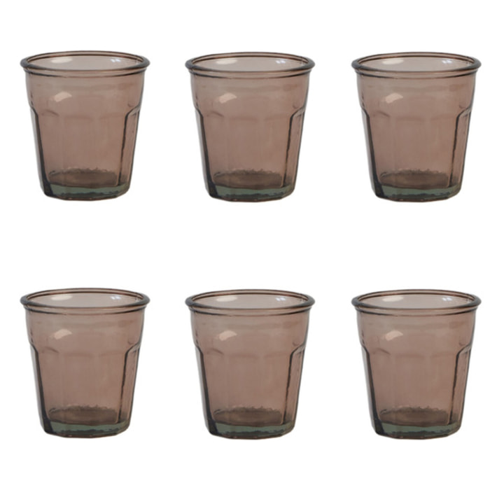 Set 6 bicchieri da acqua in vetro riciclato Lab 2.0