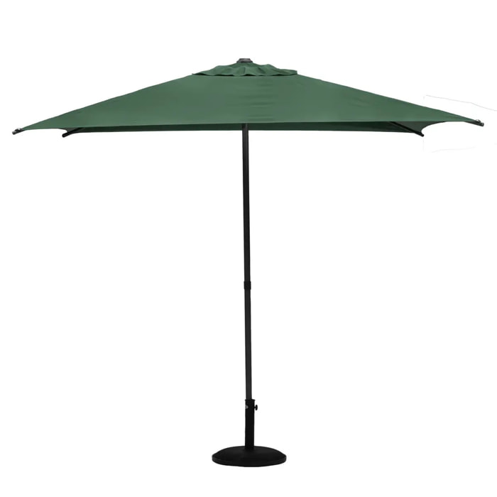 Parasol droit carré "Soya" vert olive D2,5x2,5m en acier
