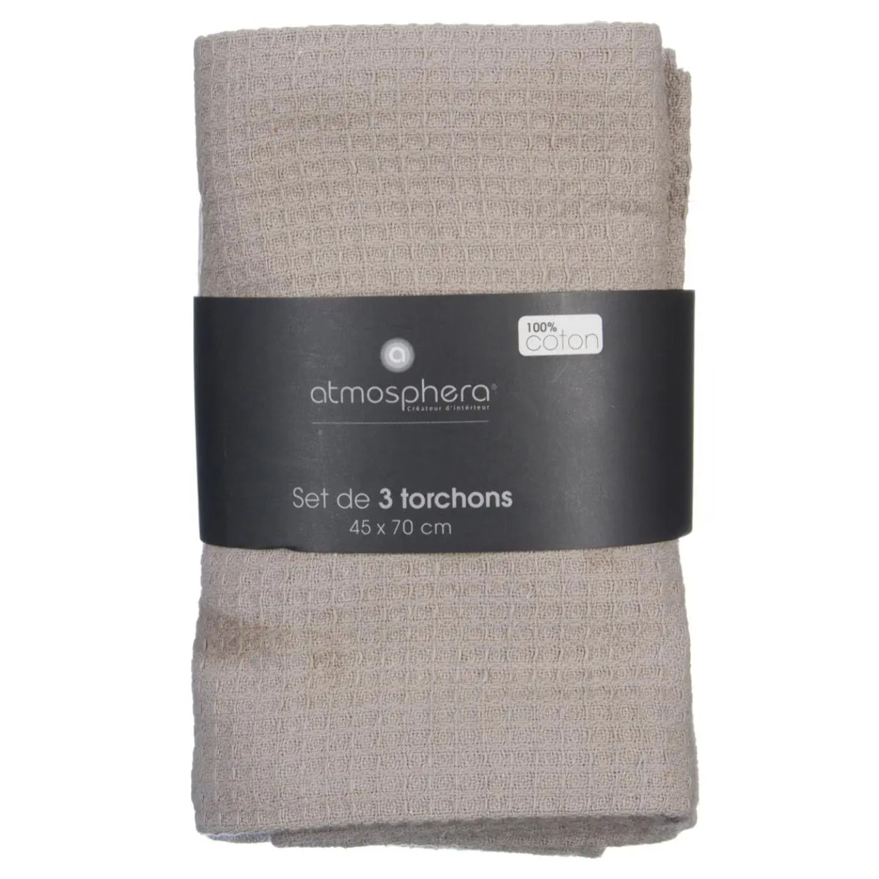 Lot de 3 torchons coton 45x70cm