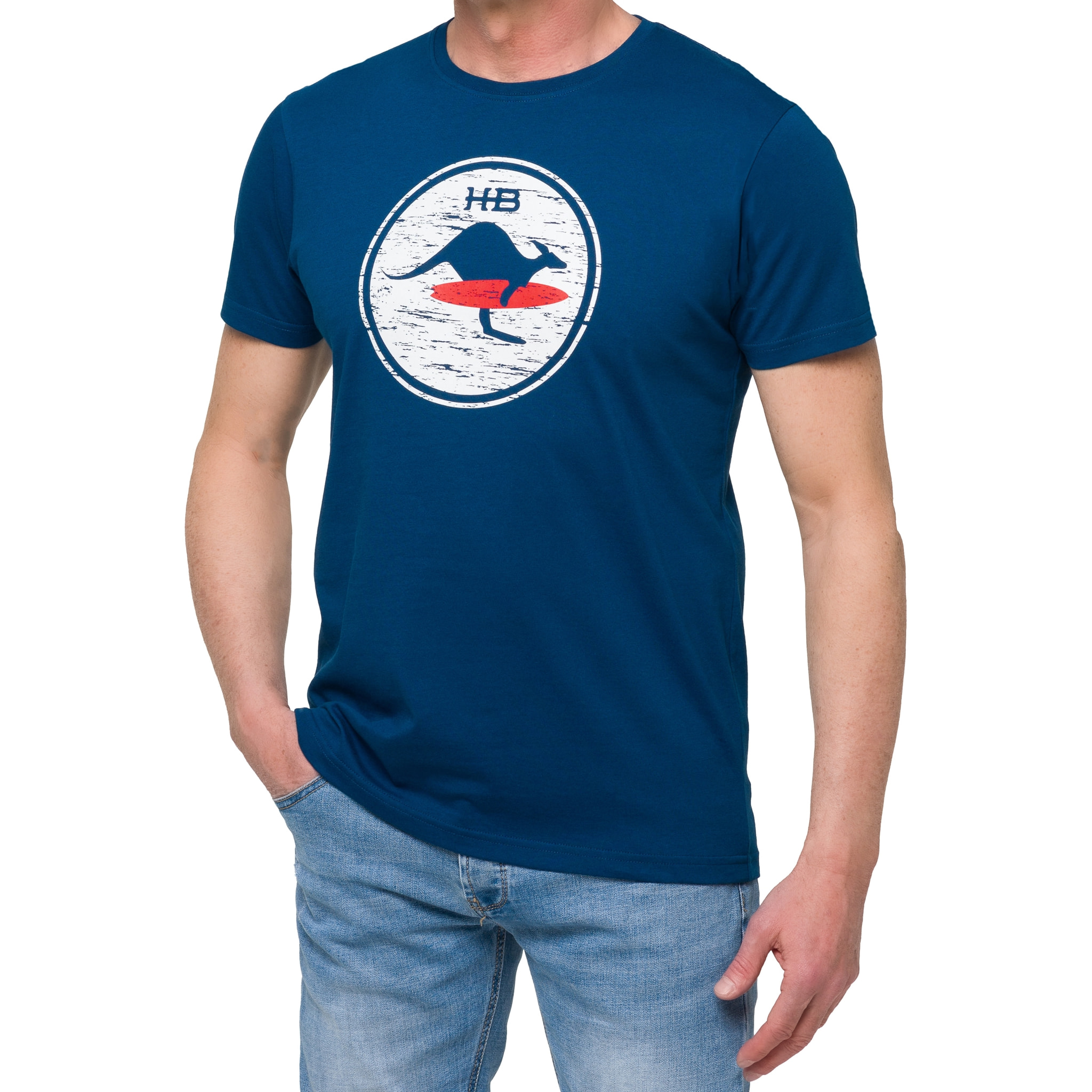 Camiseta de algodón 150 gr Hot Buttered Venice azul