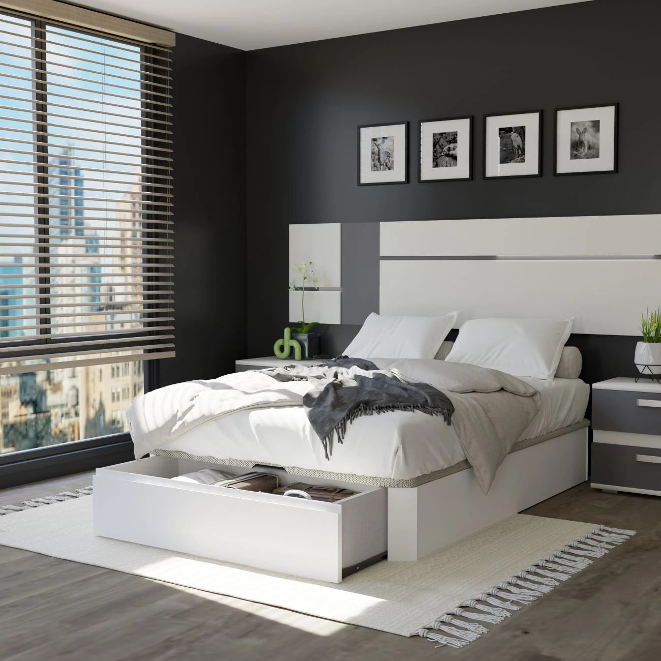 Canapé 135x190 Luxury Max 3D Blanco Blanco