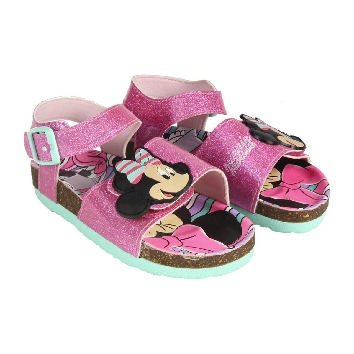 Sandalo a Fascia con Cinturino Minnie Lei Disney Rosa