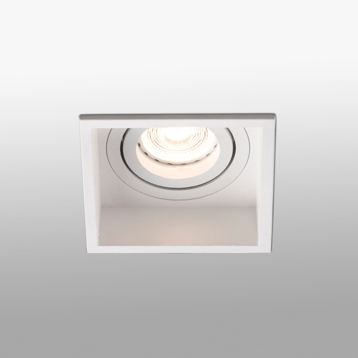 HYDE SQ Lampe encastrable blanche carré orientable