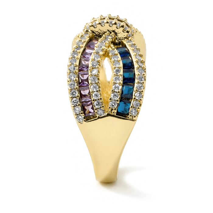 Anillo Alnis acabado oro amarillo 18k