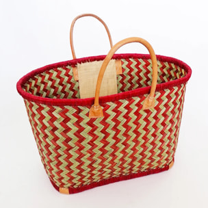Panier artisanal de Madagascar - Toama GM Rouge