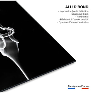 Tableau  white smoke tulip dream Tableau alu Dibond