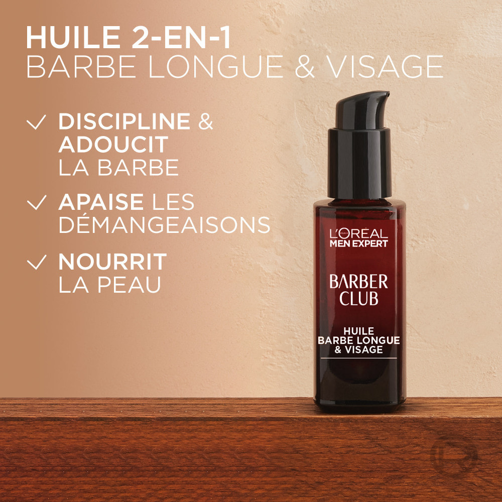 L'Oréal Paris Men Expert Barber Club Huile Barbe Longue et Visage 30ml