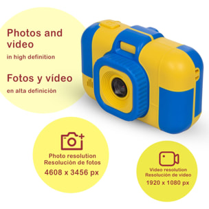 Fotocamera per bambini L1 per foto e video, con giochi integrati.