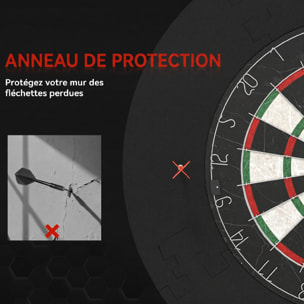 Cible de fléchettes avec anneau de protection EVA noir