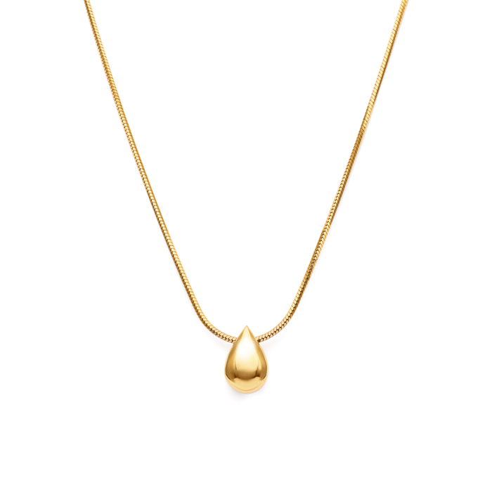 Collana Goccia Drop Acciao Placcato Oro