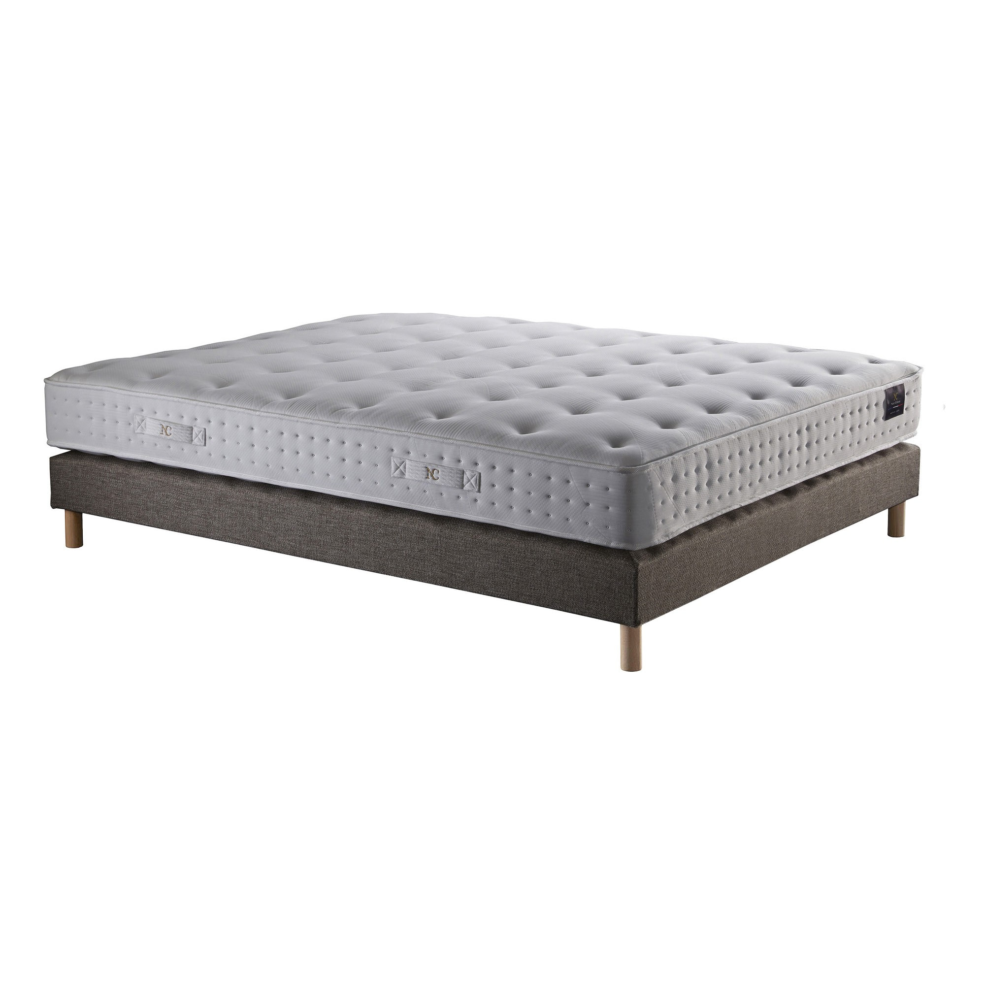 Ensemble Reflet - Matelas ressorts ensachés éco-conçu - Sommier Camel