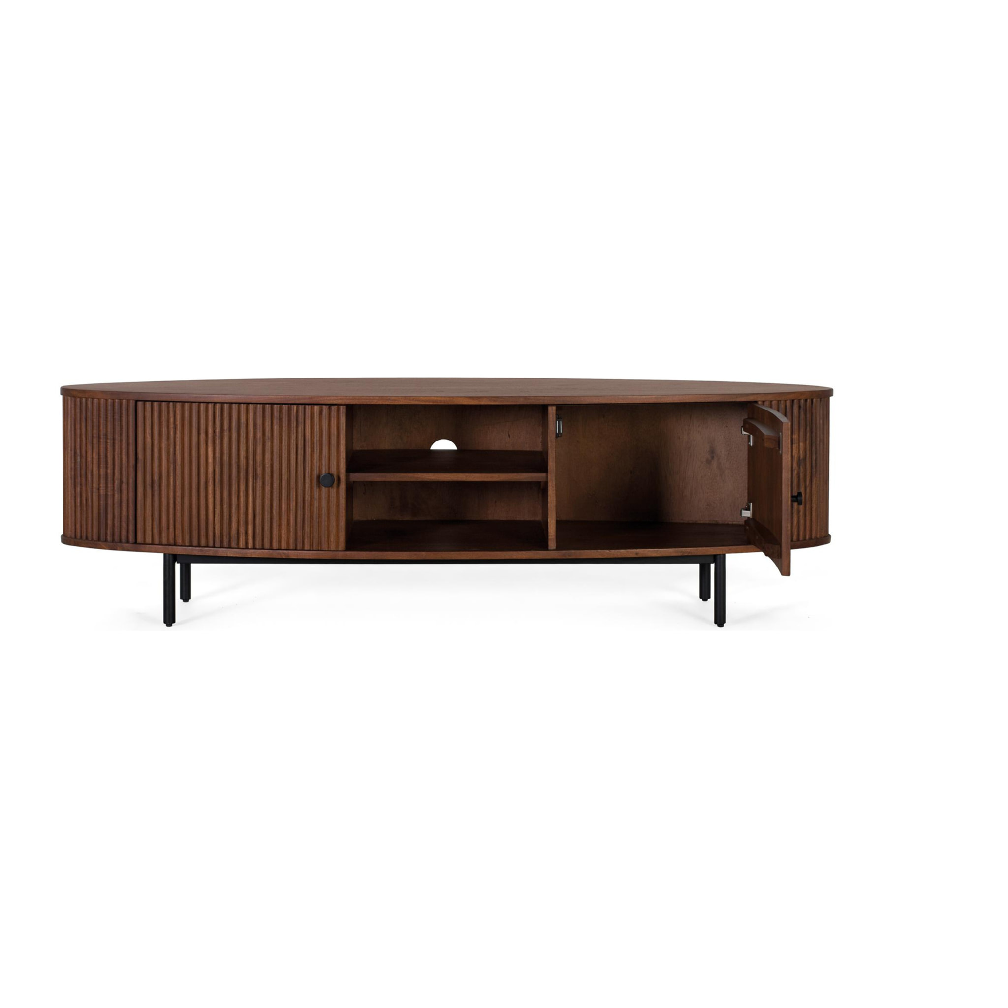 Mueble TV de Madera de Acacia 170 Cm Estilo Rústico Moderno