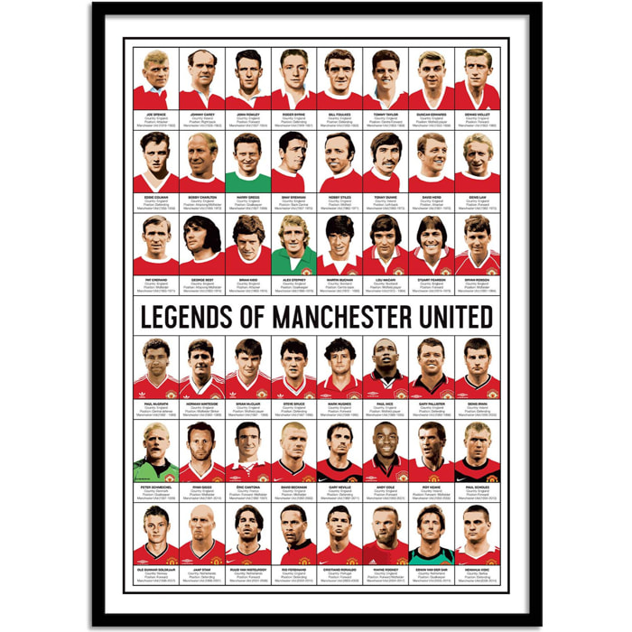 Affiche - Legends of Manchester United - Olivier Bourdereau