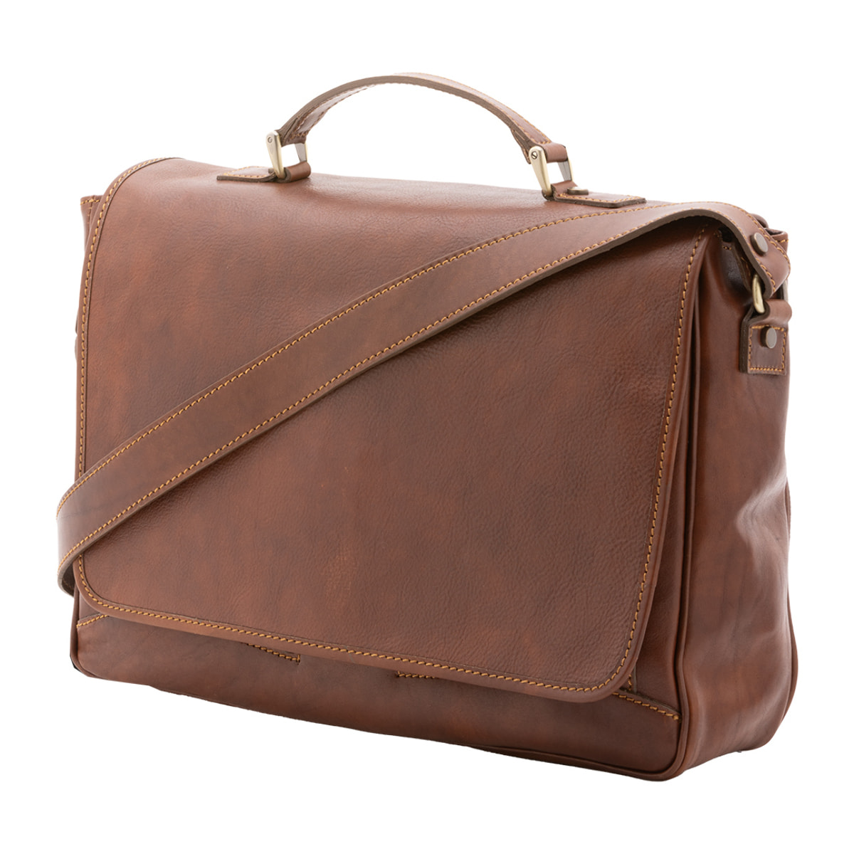 Borsa a mano  unisex In Vera pelle Made in Italy 40x30x9 cm