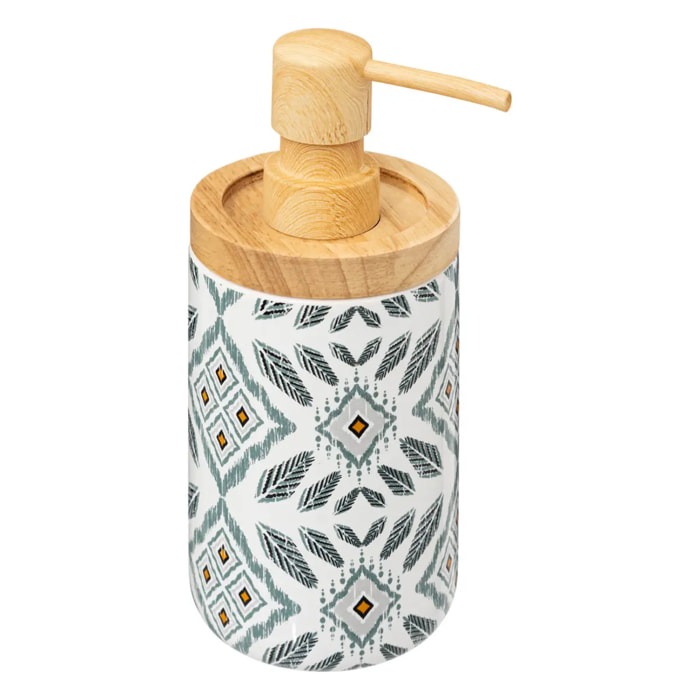 Distributeur à savon blanc et gris "Hapache" 400ml